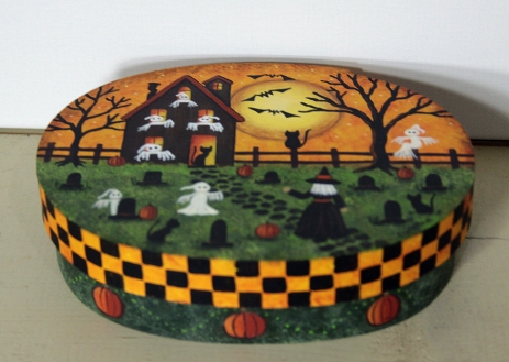 Ghost House Oval Box